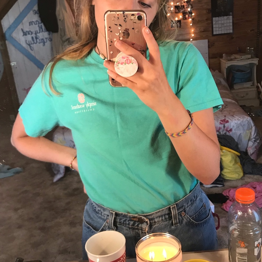 turquoise simply southern shirt